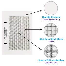 LUFUTATECH Universal Ceramic Ozone Plates for Generic Ozone Generators Washable Purification Air Purifier, 6.5" x 4.5" Inches Replacement Ozone Plates (1Pack)