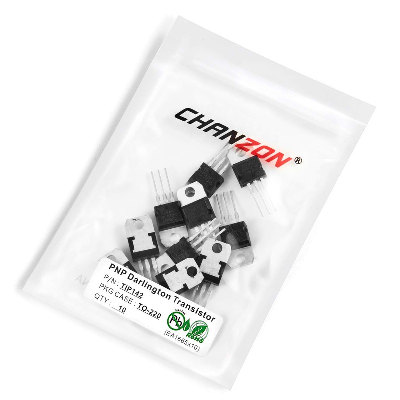 Chanzon TIP142 TO-220 Power PNP Darlington Transistor 10 A Pack