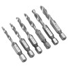 6Pcs Taps HSS Hex Shank Screw Thread Combined Tapping Drill