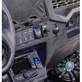 Rocker Switch Bass Knob - Control Your Bass Directly from Amplifirer & Works with Polaris Ride Cammand | RZR, Canam BRP Go, Defender, Xpedition & More