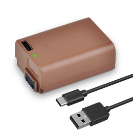 Hisewen NP-FW50 Battery with Type-C Fast Charging for Sony ZV-E10, Alpha 7, A7, A7II, A7RII, A7SII, A7S, A7S2, A7R, A7R2, A5000, A6400, A6500, A6300, A6000, NEX-3, NEX-5. (1 Pack, 1500mAh)