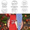 Pack of 12 Napkin Rings Christmas, 6 Pieces Snow Flake
