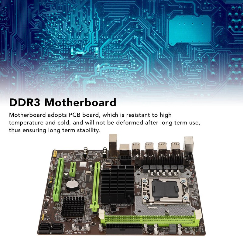 X58 Pro DDR3 Motherboard Dual Channel 2 DDR3 4 SATA2.0
