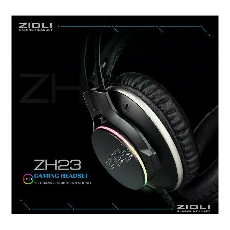 ZIDLI 7.1 Virtual Surround Sound Gaming Headset with RGB Lights