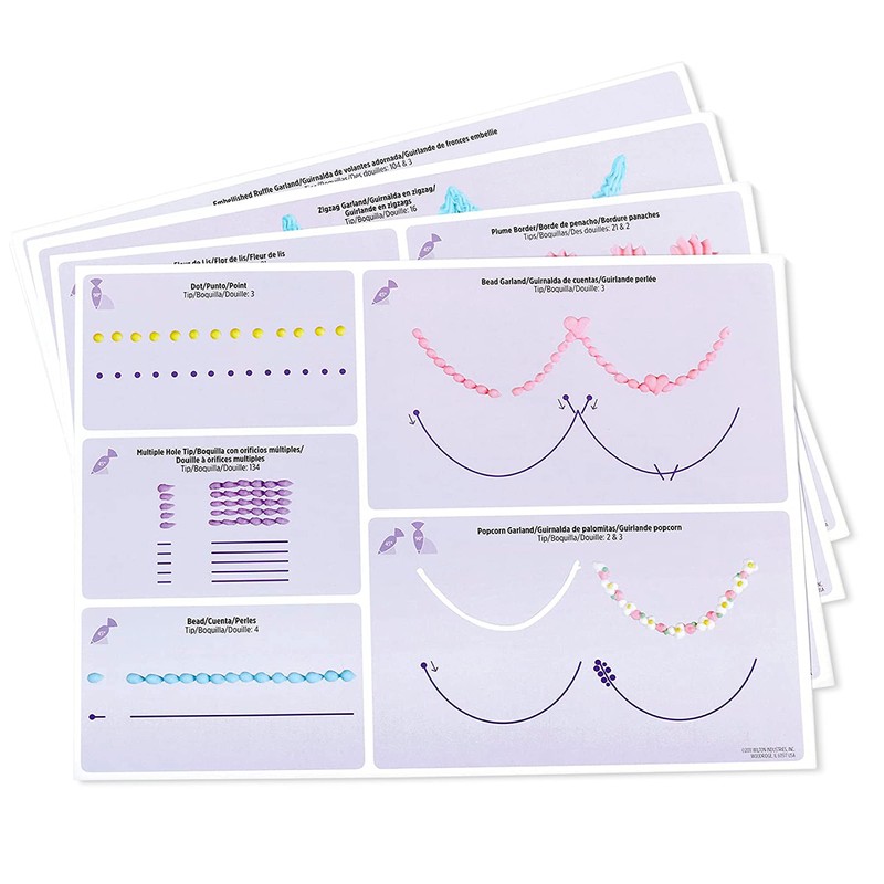 Wilton Deluxe Practice Board Set - Practice Piping Stars, Flowers,