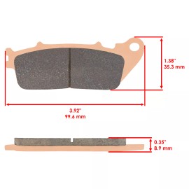 Caltric Rear Sintered Brake Pads for Honda CB1000R CB1000RA 2011-2019 / 06435-MFN-D01