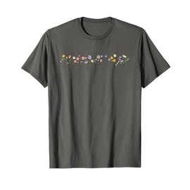 Vintage Inspired Botanical Flower Gardener Naturalist Flower T-Shirt
