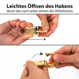 Panic Hook for Lead Rope Horse Ideal as Replacement Hook for Knitting with Panic Hook Knitting Set for Horses Accessories (Gold, 1)