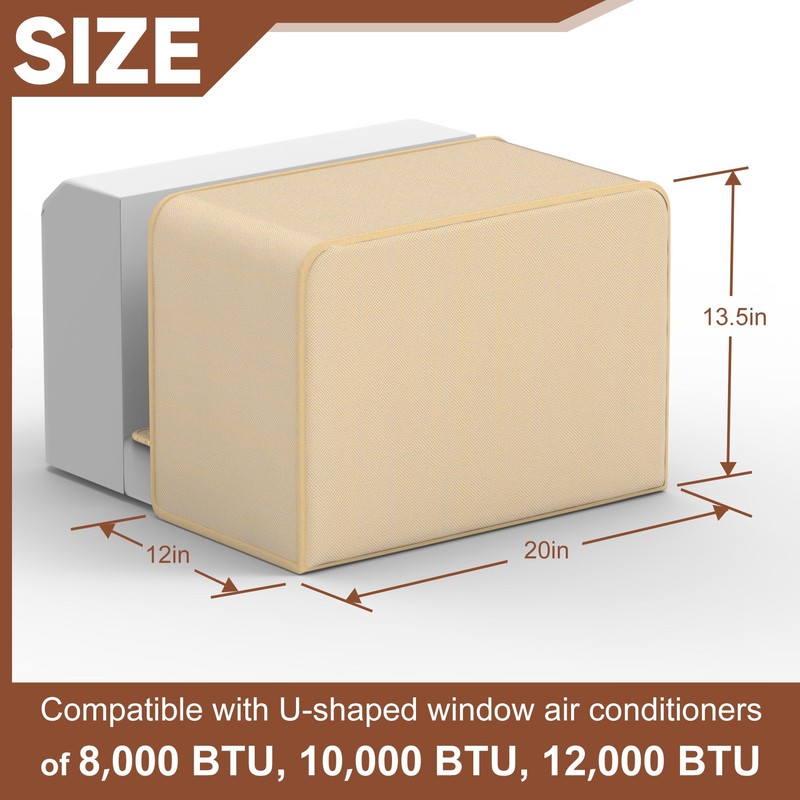 BJADE'S Window AC Cover Compatible with Midea U-Shaped Window Air