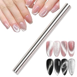 XEAOHESY 1 Piece Cat Eye Magnet for Nails Lengthen Strong Double-Ended Cylindrical Nail Magnet Tool for Cat Eye Gel Nail Polish(Length：5.9inch)