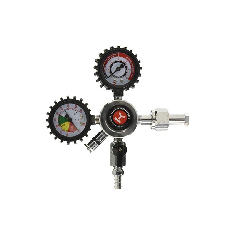 Kegco Premium Commercial Grade Double Gauge CO2 Draft Beer Regulator,Chrome,
