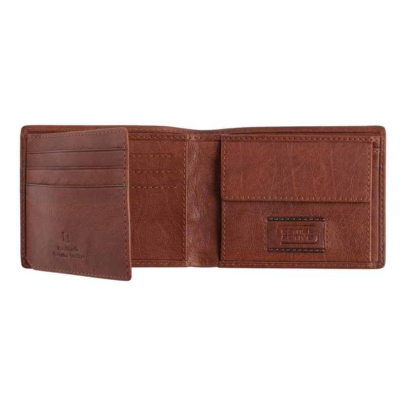camel active Panama Herren Geldbörse Klein Querformat Leder Klein Cognac