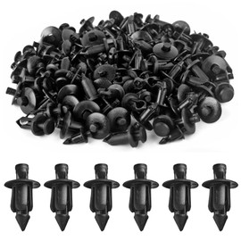 Wjelet Pack of 100 6 mm Plastic Rivets, Universal Mounting Clips, Hole Motorcycle Rivets Trim Clip, Plastic Fasteners, Push Type Car Trim Clips, Kawasaki Ninja, Replacement Parts for Honda