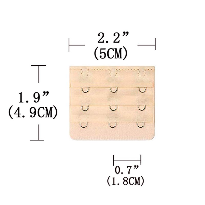 Wacnune 6Pcs Bra Extender Set of 3 Hooks Soft and