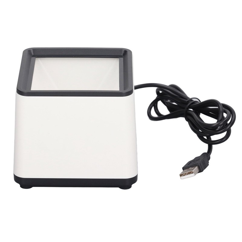 Hands-Free 2D QR Desktop Barcode Scanner, Omnidirectional Automatic Barcode Reader