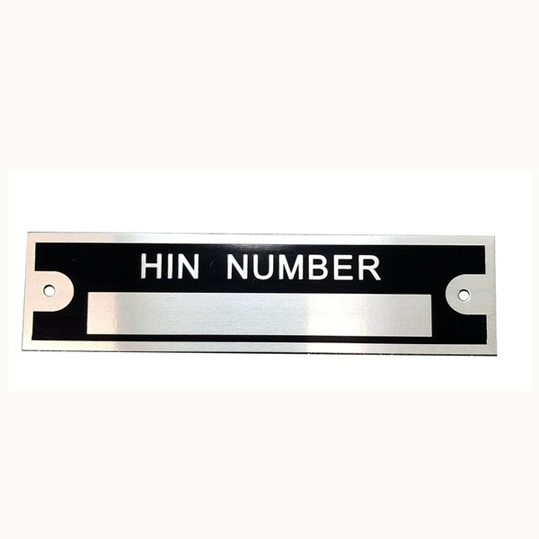 Beyondcity Placa de identificación en blanco HIN con número de serie para embarcaciones acuáticas de pesca, barco de velocidad y esquí