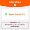 WC WC SweatZ Studio Pro - Patented Protective Silicone Earpad Covers for Beats Studio Pro Made by Wicked Cushions | Sweatproof & Easily Washable | Black