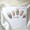 Pink Heart Shower Handmade Nail Tips - Square / 핑크