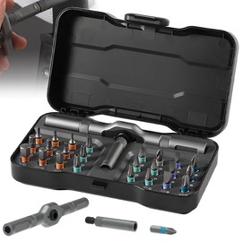 TOMVAES 24 in One Screwdriver Set, Portable Precision Screwdriver Set, Black, 16 * 9.25 * 3.6 CM