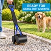 23.6-Inch Folding Dog Pooper Scooper with Long Handle, Spring-Loaded Claw