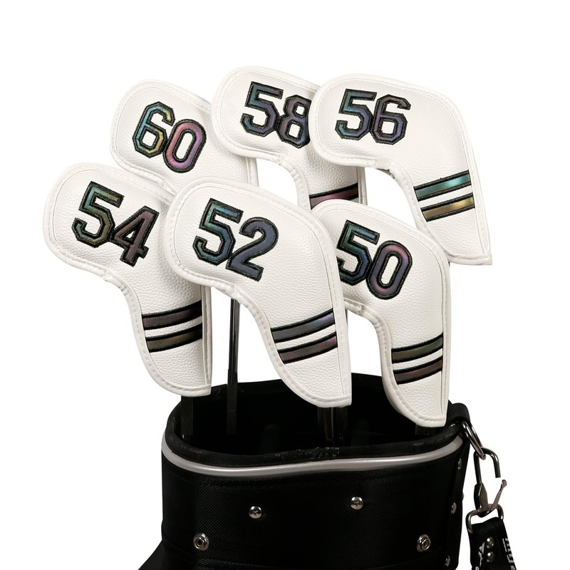 Golf Club Wedge Head Covers 6 Piece Set 50, 52,