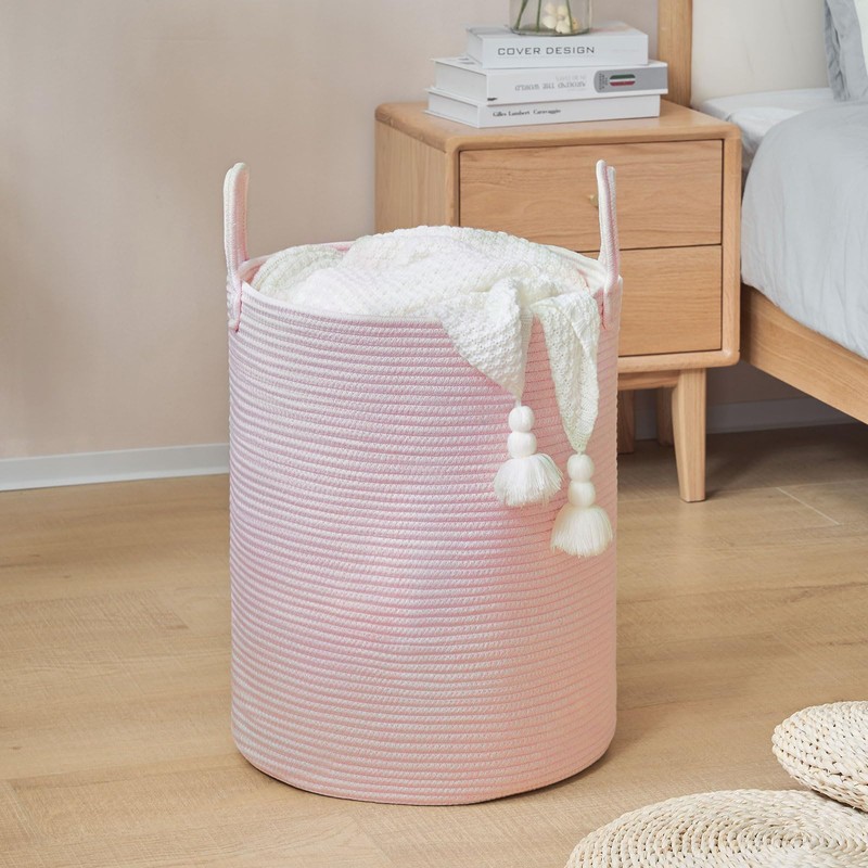 YOUDENOVA Laundry Hamper Basket, Woven 58L Tall Laundry Basket for