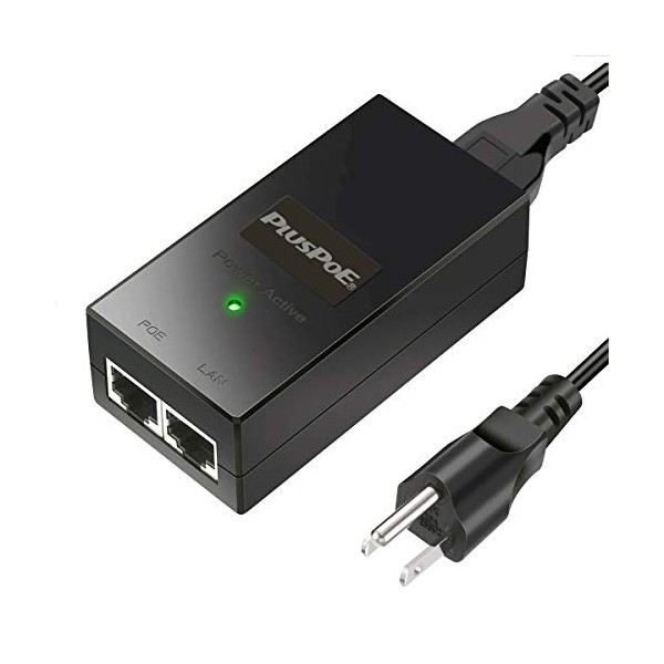 PLUSPOE 24volt Passive Gigabit PoE Injector Adapter for Ubiquiti and