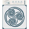 Celtic Spiral Stencil, 3 x 3 inch - Triskelion Triple