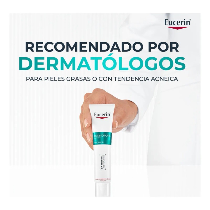 Dermopure Facial Fluido Matificante 40ml Eucerin Grasa Día/noche