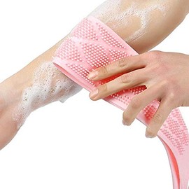 CJBHSD Toalla Exfoliante 1pcs Toalla de Silicona para Frotar para Hombres y Mujeres Fuerte Frotar la Espalda Artefacto Exfoliante Corporal Baño con...