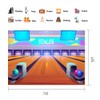 PHMOJEN Bowling Backdrop, Ball Scoring Screen Indoor Sports Brown Floor,