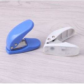 1 pc Hand Held Loose Leaf Hole Puncher Metal Hole Paper 10 Sheet Capacity for Office School Studio Supplies,Color Random