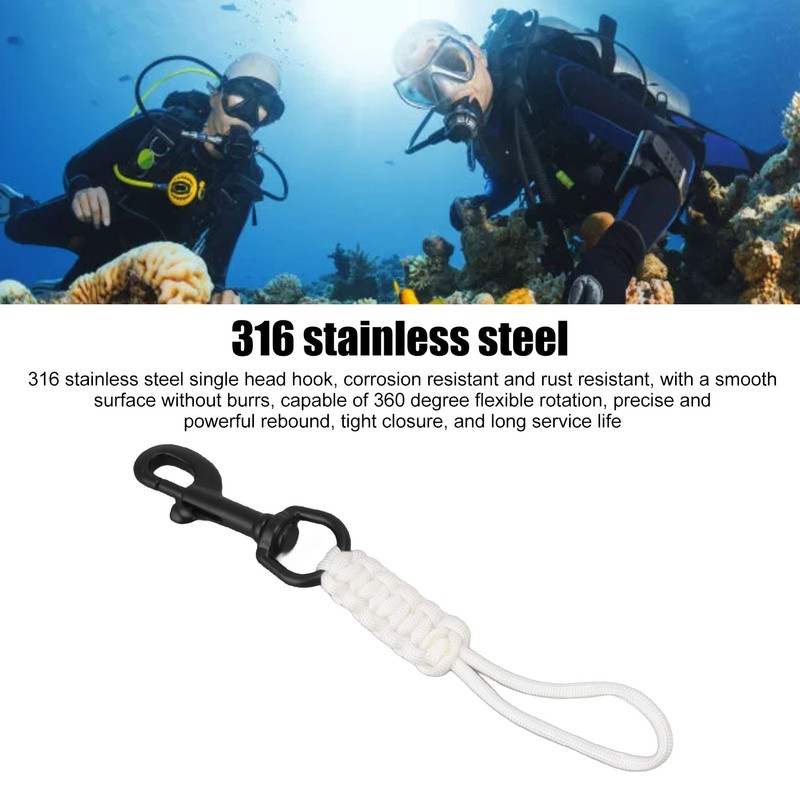 Hand Woven Diving Lanyard Anti Lost Strap Underwater Safety Rope