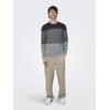 Men's O&S Slim Long Sleeve Knit Pullover Crew Neck Essential