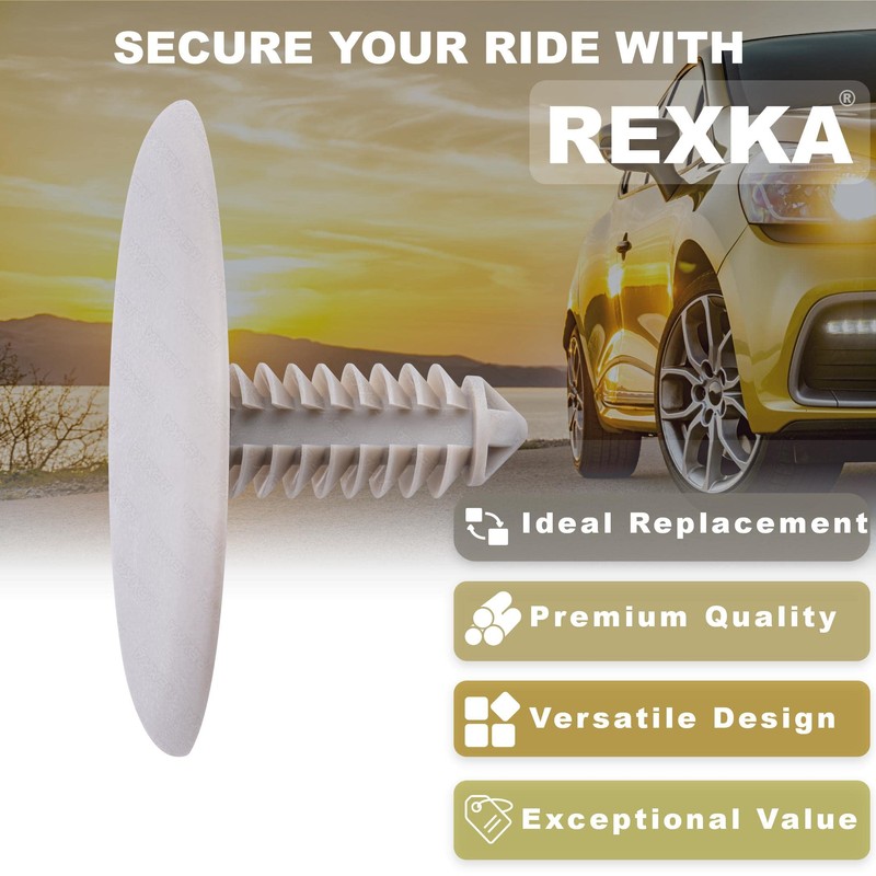 Rexka 10pcs Interior Roof Headliner Retainer Clip Fastener Compatible with