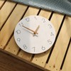 mooas Flatwood Wall Clock, Analog Wall Clock, Silent Non-Ticking 12