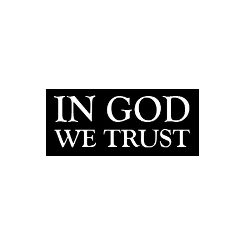 Appalachian Decals - 6" White Vinyl"in GOD WE Trust" Decal