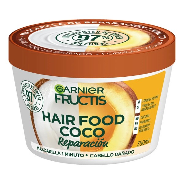 Garnier Fructis Hair Food Coco Mascarilla para pelo dañado, 350