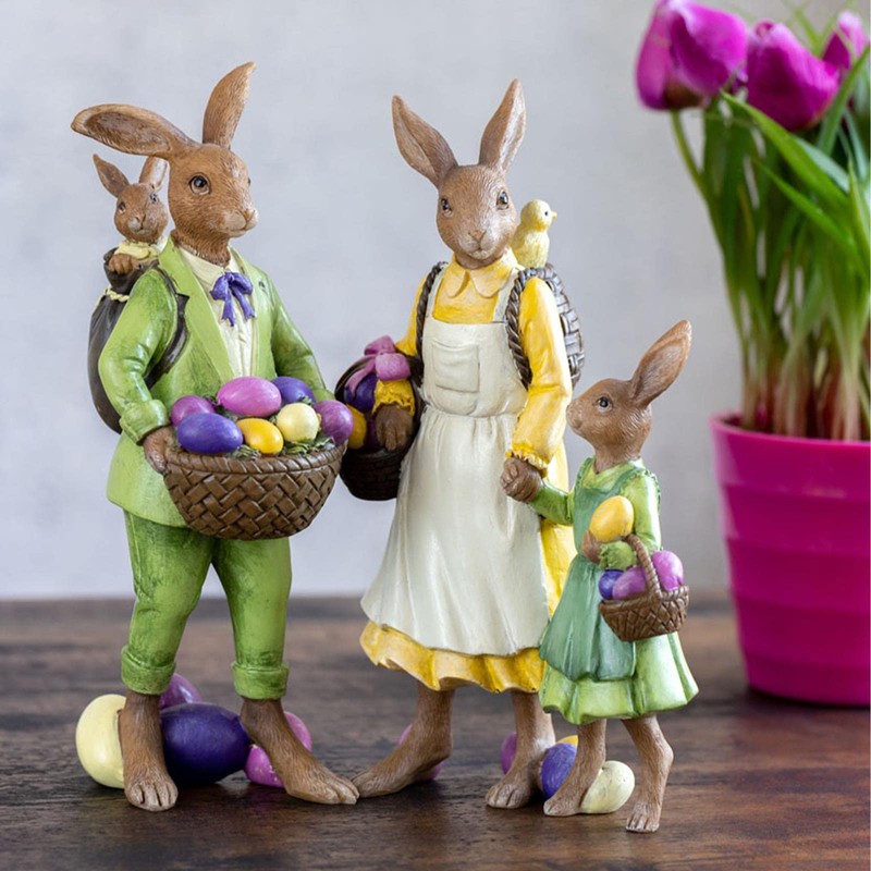 H.Bauer jun. Large Decorative Rabbit Figures Artificial Stone – Standing