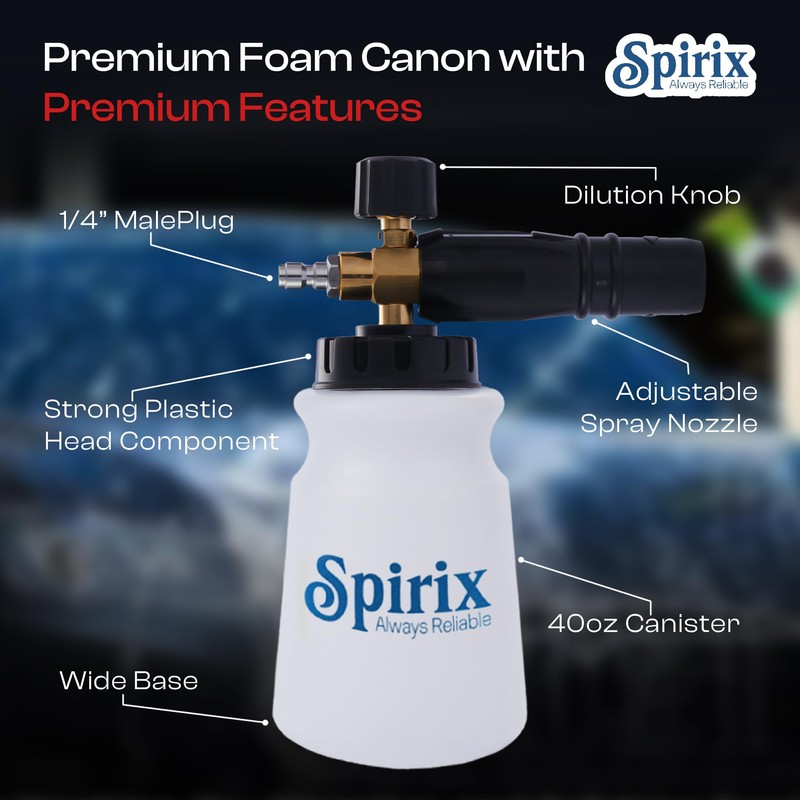 Foam Cannon for Pressure Washer - Heavy Duty Snow Foam