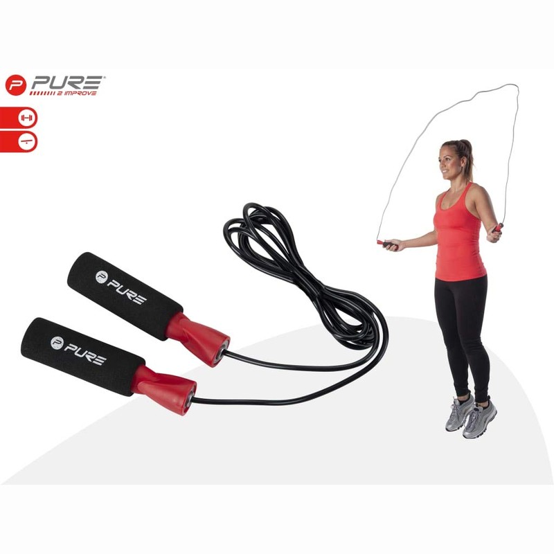 Pure2Improve - P2I230020 Skipping Rope with Rotating Bearings, Fitness Rope