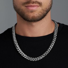 Cuban Link Chain (Silver) - 12mm - Length: 24"