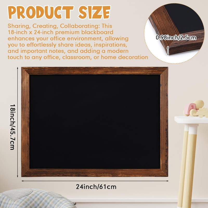 Resholder Magnetic Dry Erase Blackboard for Wall, 18" x 24"
