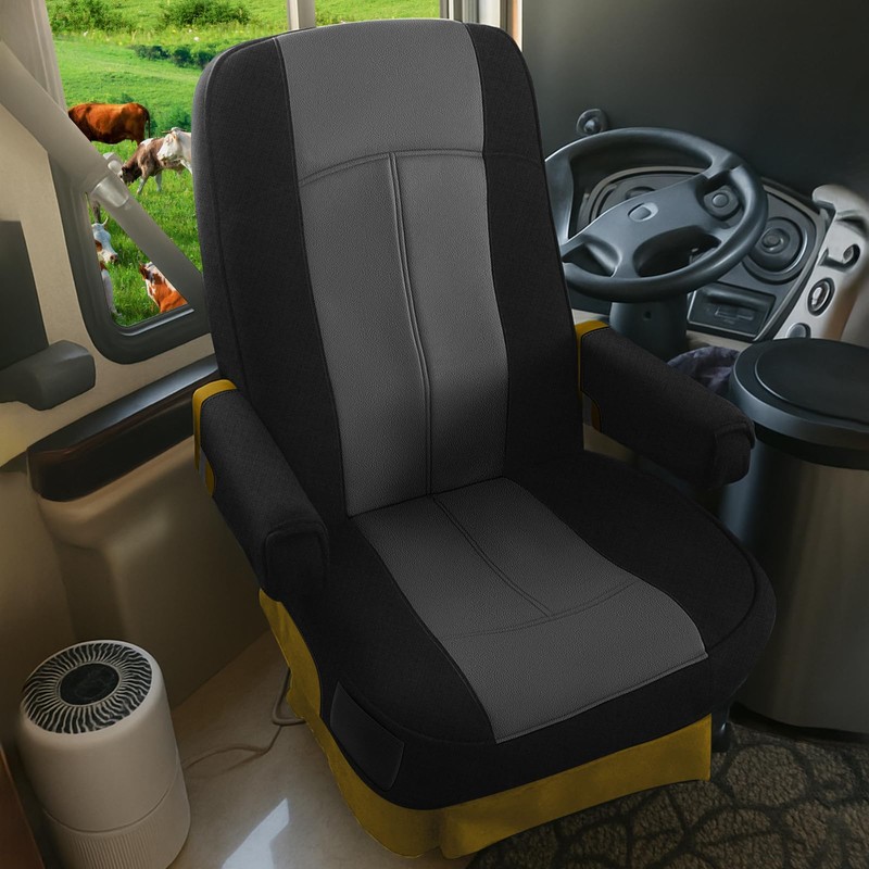 Kistrba Truck Seat Cover Compatible with Motorhome Captain Chairs, Driver