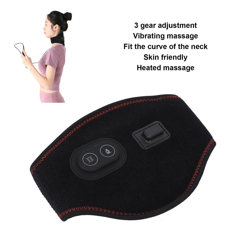 USB Heated Neck Wrap Vibration 3 Gear Temperature Control Electric