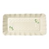 Belleek Classic Pottery White Tray with Painted Green Shamrocks 12.6 Inch