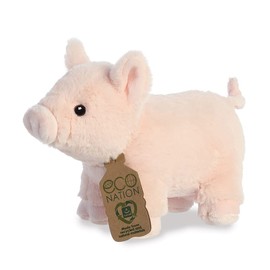 Aurora, 35025, Eco Nation Pig 9.5In, Soft Toy, Pink