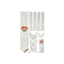 All Mountain Style AMS High Impact Frame Guard Extra – Protects your bike from scratches and dings, Redbull Ram White