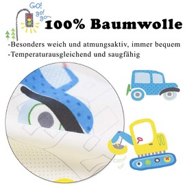 KEAYOO Cot Bedding - 100% Cotton 100X135CM Cot Duvet Cover + Pillowcase for Toddler