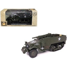 DCD M3 Gun Motor Carriage with 75mm M1897A4 Diecast Model Olive Drab 'United States Army' Military Action Figure 1/43 Scale